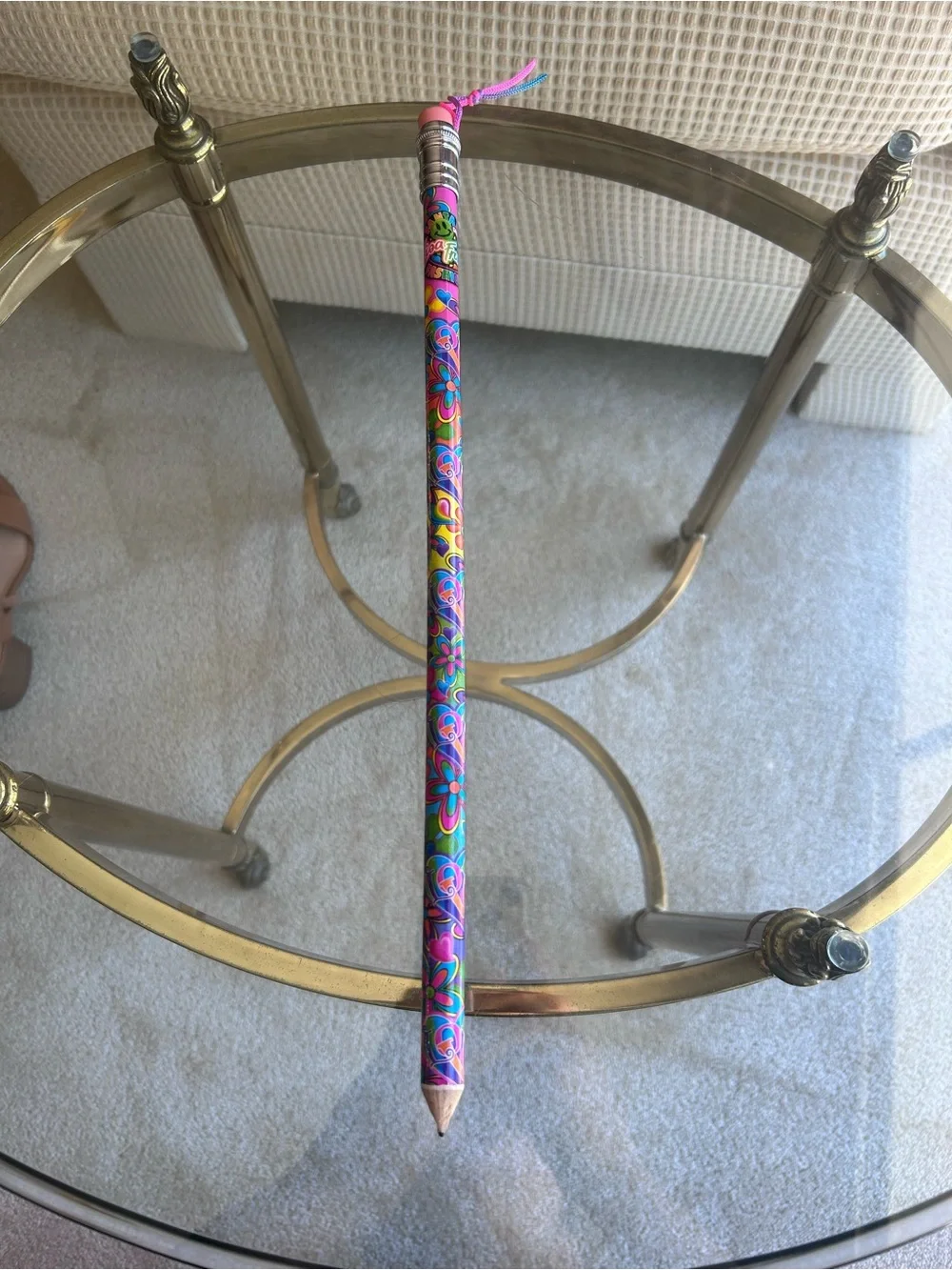 Vintage Lisa Frank Flower Power Jumbo Pencil